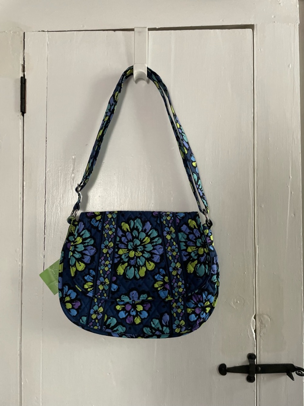 VERA BRADLEY Indigo Pop Saddle Up Cross Body Bag Retired Fall 2013 NWT